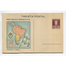 ARGENTINA ENTERO POSTAL GJ TAR-65 TARJETA POSTAL NUEVA U$ 20